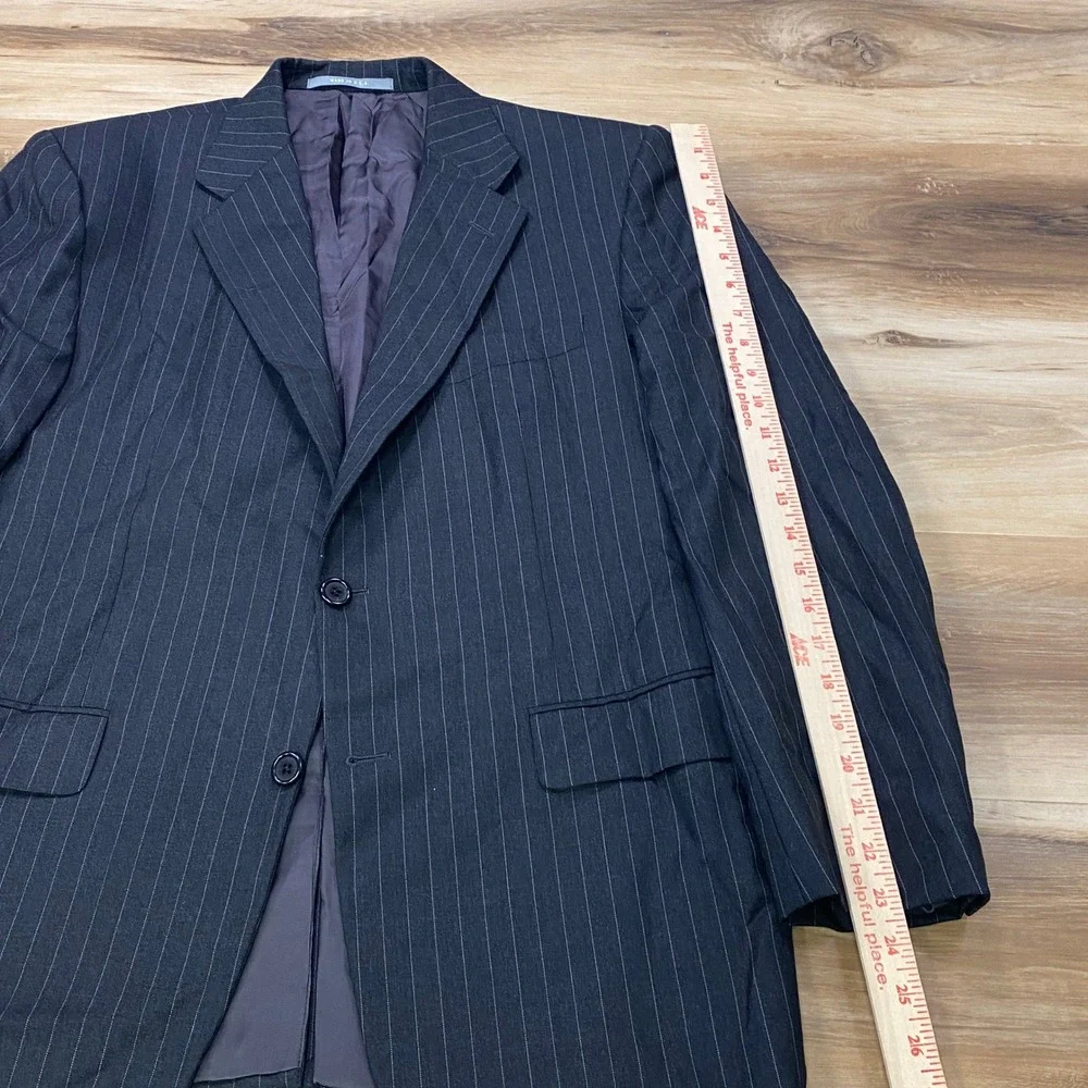 Hickey Freeman Sport Coat 40S Pinstripe Loro Piana Wool Madison Fit Gray Blazer